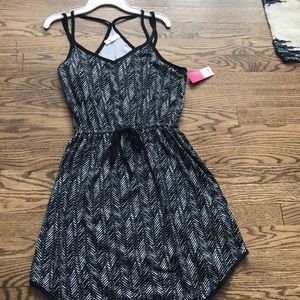 NWT Black and white herringbone dress